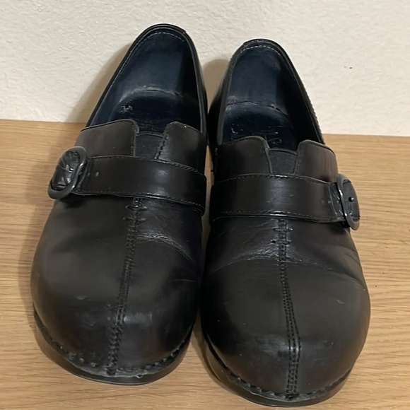 Dansko Women's Western Clogs Sz 6 Black Leather Button Professional Work Shoes - Picture 16 of 16